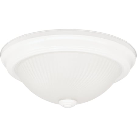 Home Impressions 11 In. White Incandescent Flush Mount Ceiling Light Fixture IFM211WH